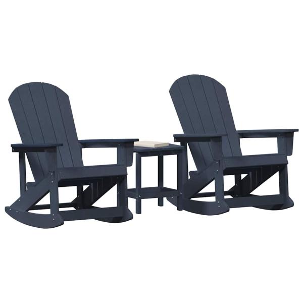 Garten Lounge Set 3 pcs Marineblau Standard 38 x 38 x 46 cm