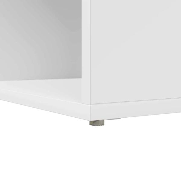Eckschreibtisch mit Regal Weiß Standard Engineered Holz und MDF