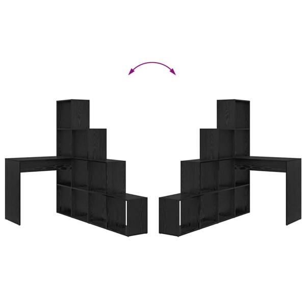 Eck-Schreibtisch Schwarz Eichen-Optik 101,5 x 149,5 x 149,5 cm
