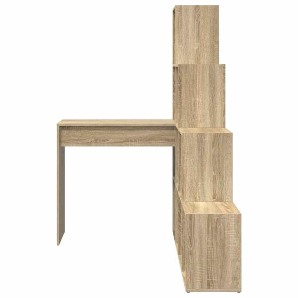 Eckschreibtisch mit Regal Sonoma Eiche 101,5 x 149,5 x 149,5 cm