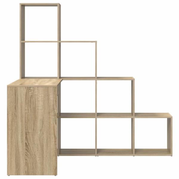 Eckschreibtisch mit Regal Sonoma Eiche 101,5 x 149,5 x 149,5 cm