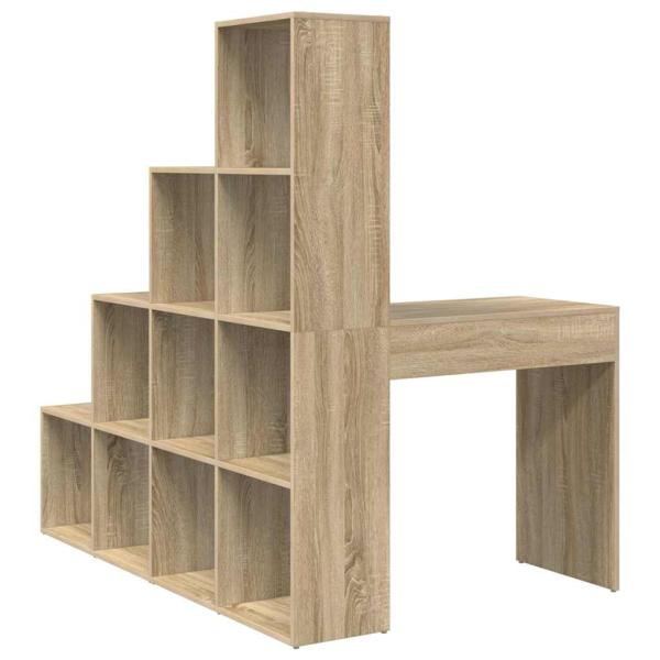 Eckschreibtisch mit Regal Sonoma Eiche 101,5 x 149,5 x 149,5 cm