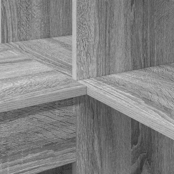 Eckschreibtisch mit Regal Grau Sonoma 101,5 x 149,5 x 149,5 cm