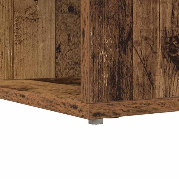 Eckschreibtisch mit Regal mit Speicher Altholz 101,5 x 149,5 x 149,5 cm