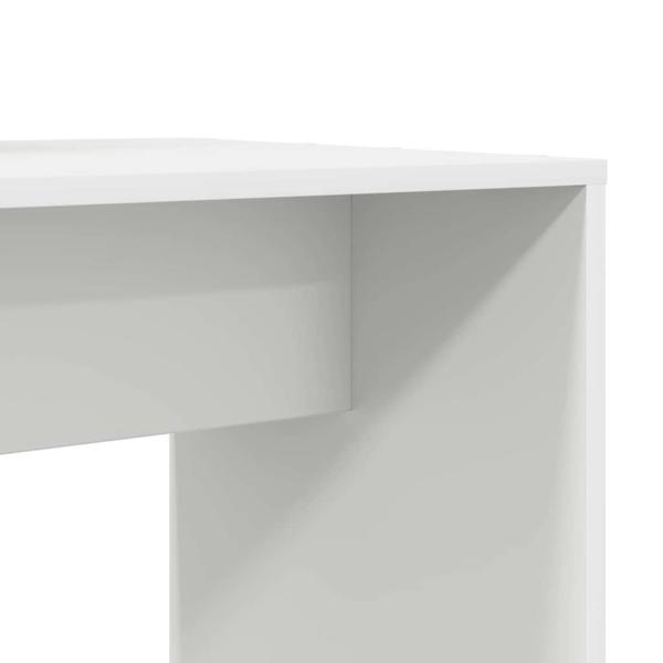 Schreibtisch mit Regal Weiß 138.5 x 55 x 143 cm Holzwerkstoff