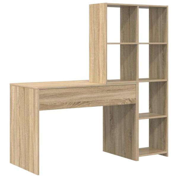 Schreibtisch Sonoma Eiche 138.5 x 55 x 143 cm Holzwerkstoff