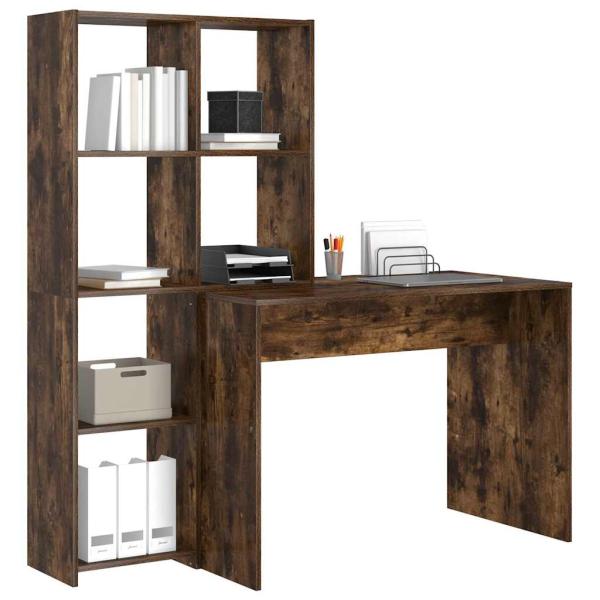 Schreibtisch Räuchereiche 138.5 x 55 x 143 cm Holzwerkstoff