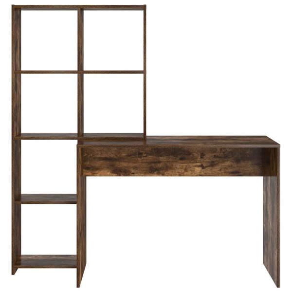 Schreibtisch Räuchereiche 138.5 x 55 x 143 cm Holzwerkstoff