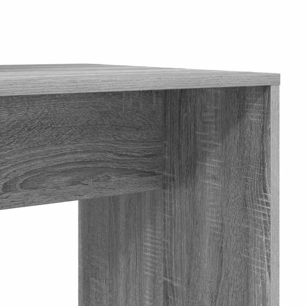 Schreibtisch Grau Sonoma 138.5 x 55 x 143 cm Holzwerkstoff