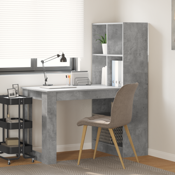 Schreibtisch Beton Grau 122 x 67 x 145 cm Holzwerkstoff