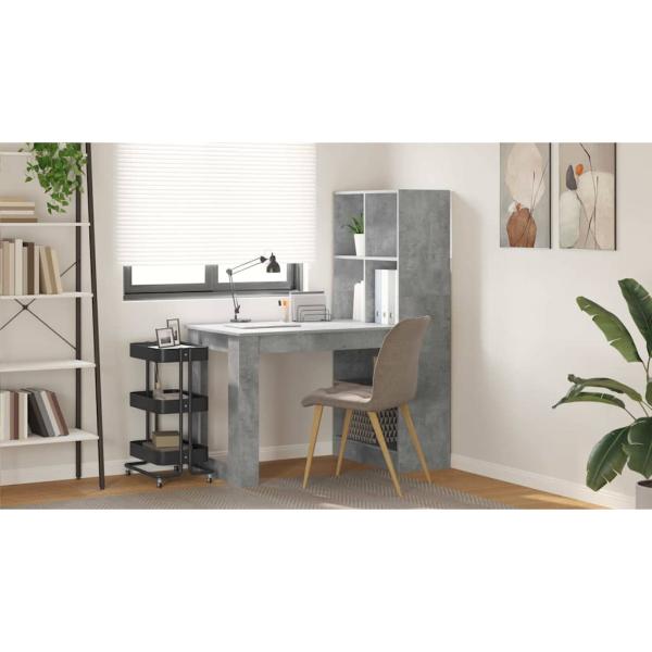 Schreibtisch Beton Grau 122 x 67 x 145 cm Holzwerkstoff