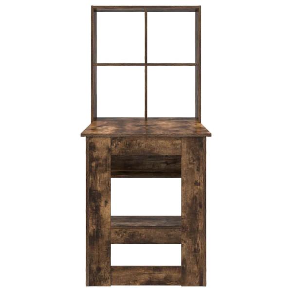 Schreibtisch mit Regal mit Speicher Räuchereiche 122 x 67 x 145 cm