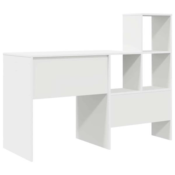 Schreibtisch mit Regal Weiß 131,5 x 50 x 106,5 cm Holzwerkstoff