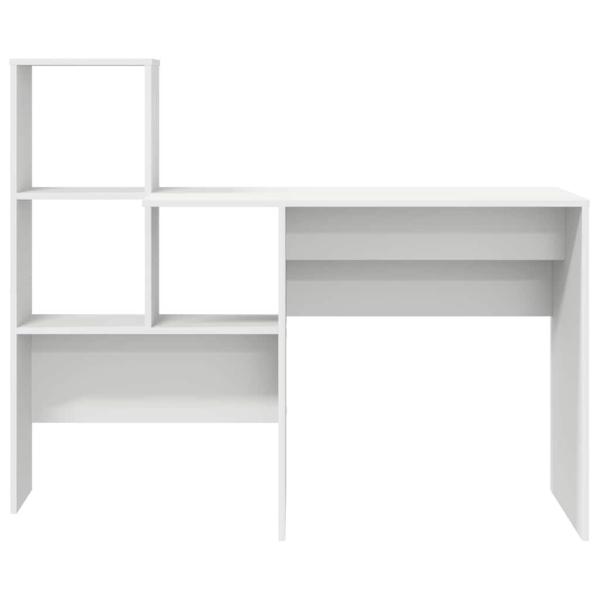 Schreibtisch mit Regal Weiß 131,5 x 50 x 106,5 cm Holzwerkstoff