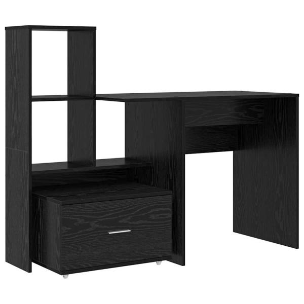 Schreibtisch Schwarze Eiche 131,5 x 50 x 106,5 cm Holzwerkstoff