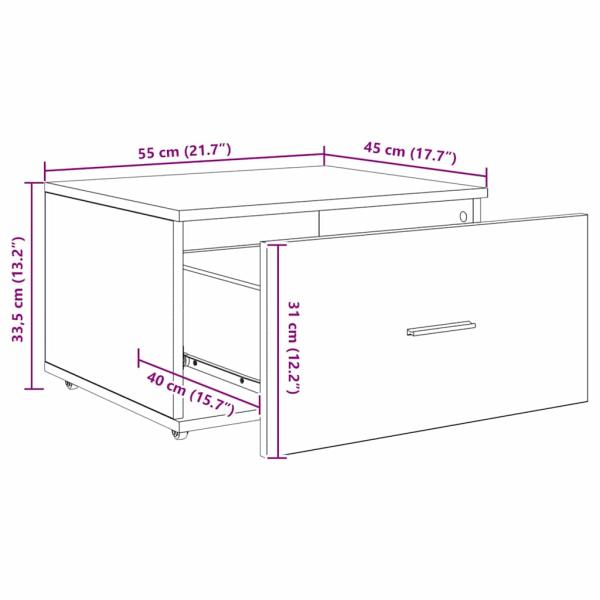 Schreibtisch Schwarze Eiche 131,5 x 50 x 106,5 cm Holzwerkstoff