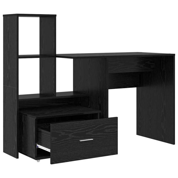 Schreibtisch Schwarze Eiche 131,5 x 50 x 106,5 cm Holzwerkstoff