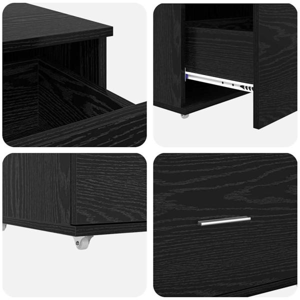 Schreibtisch Schwarze Eiche 131,5 x 50 x 106,5 cm Holzwerkstoff