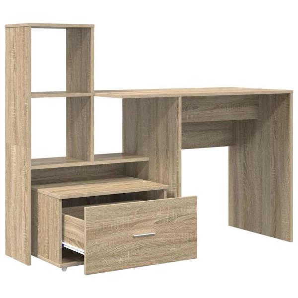 Schreibtisch Sonoma Eiche 131,5 x 50 x 106,5 cm Holzwerkstoff