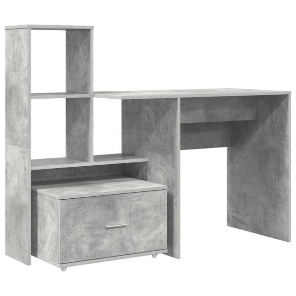 Schreibtisch Betongrau 131,5 x 50 x 106,5 cm Holzwerkstoff