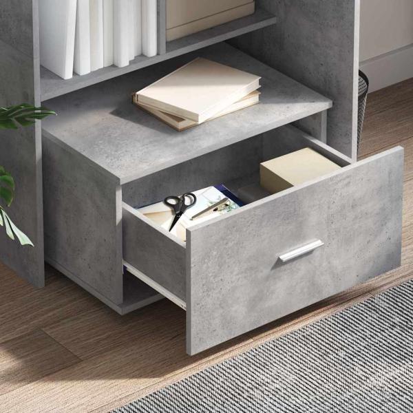 Schreibtisch Betongrau 131,5 x 50 x 106,5 cm Holzwerkstoff