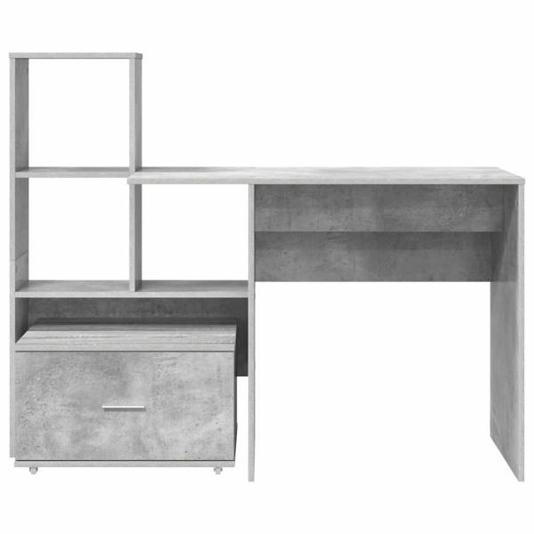 Schreibtisch Betongrau 131,5 x 50 x 106,5 cm Holzwerkstoff