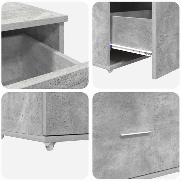 Schreibtisch Betongrau 131,5 x 50 x 106,5 cm Holzwerkstoff