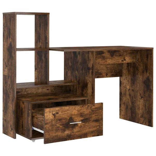 Schreibtisch Räuchereiche 131,5 x 50 x 106,5 cm Holzwerkstoff