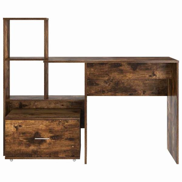 Schreibtisch Räuchereiche 131,5 x 50 x 106,5 cm Holzwerkstoff