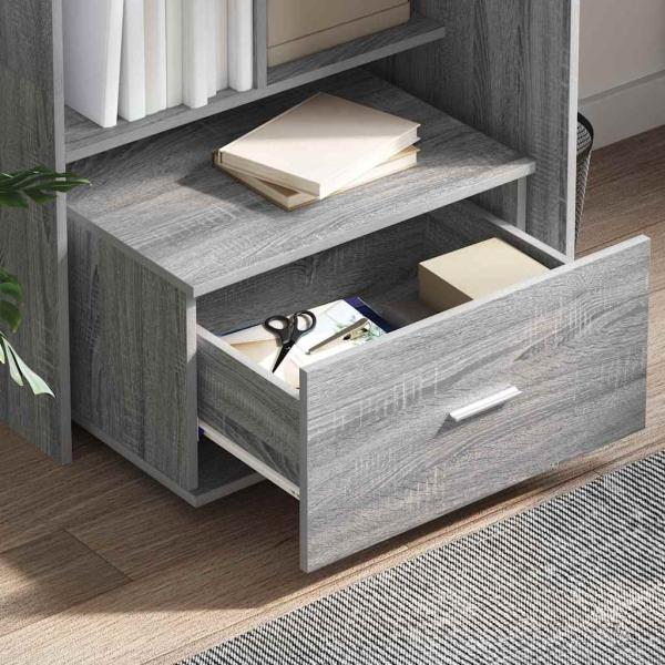 Schreibtisch Graues Sonoma 131,5 x 50 x 106,5 cm Holzwerkstoff