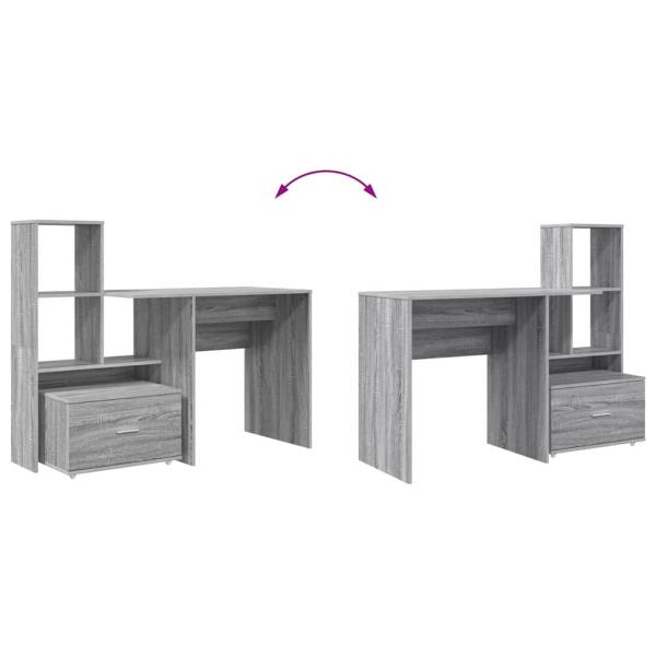 Schreibtisch Graues Sonoma 131,5 x 50 x 106,5 cm Holzwerkstoff