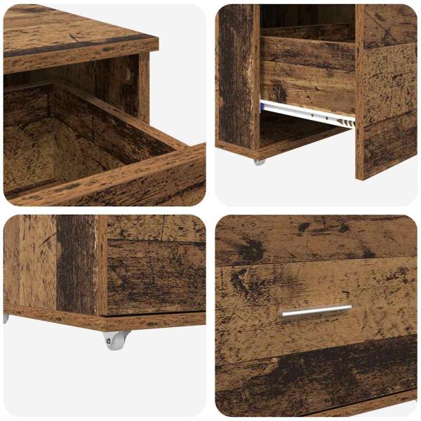 Schreibtisch Altholz 131,5 x 50 x 106,5 cm Holzwerkstoff