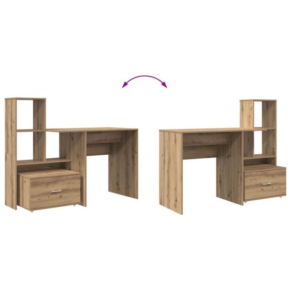 Schreibtisch Eiche handwerklich 131,5 x 50 x 106,5 cm