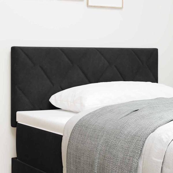 ARDEBO.de - LED Kopfteil Schwarz 100 cm Stoffbezogene Polsterung