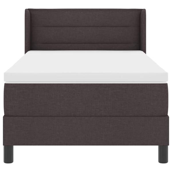 Boxspringbett Dunkelbraun und Weiß