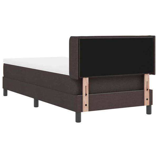 Boxspringbett Dunkelbraun und Weiß