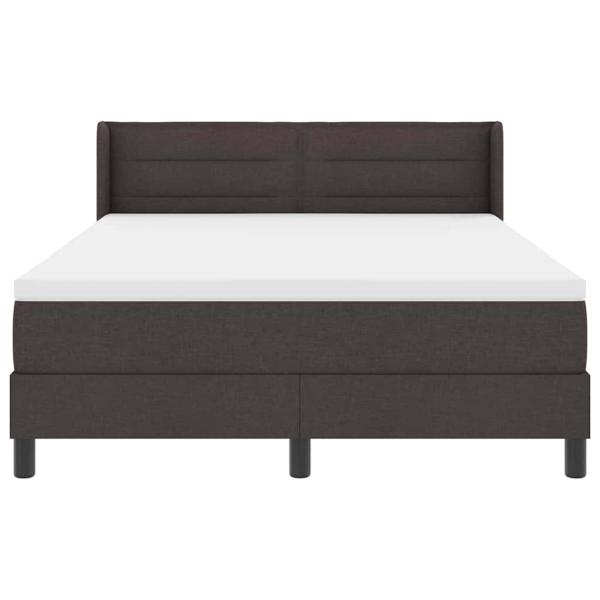 Boxspringbett Dunkelbraun und Weiß