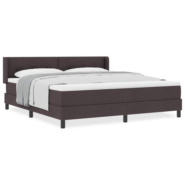 Boxspringbett Dunkelbraun 180 x 200 cm Polsterstoff