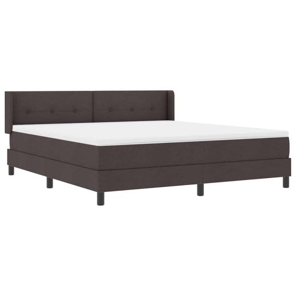 Boxspringbett Dunkelbraun 180 x 200 cm Polsterstoff