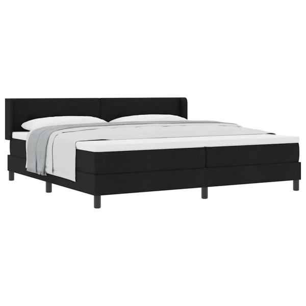 Boxspringbett Schwarz 200 x 200 cm Stoff und Schaum