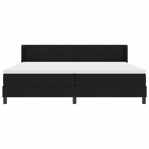Boxspringbett Schwarz 200 x 200 cm Stoff und Schaum