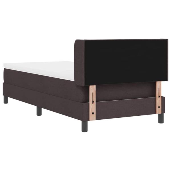 Boxspringbett Dunkelbraun 90 x 200 cm Stoff und Schaum