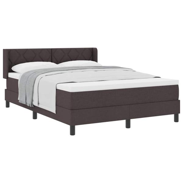 Boxspringbett Dunkelbraun 160 x 200 cm Stoff und Schaum