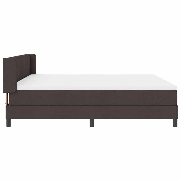 Boxspringbett Dunkelbraun 180 x 200 cm Stoff und Schaum