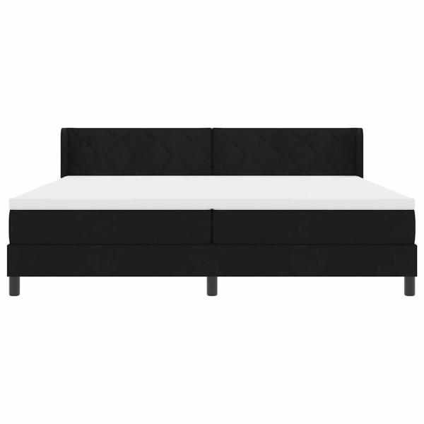 Boxspringbett Schwarz 200 x 200 cm Stoff und Schaum