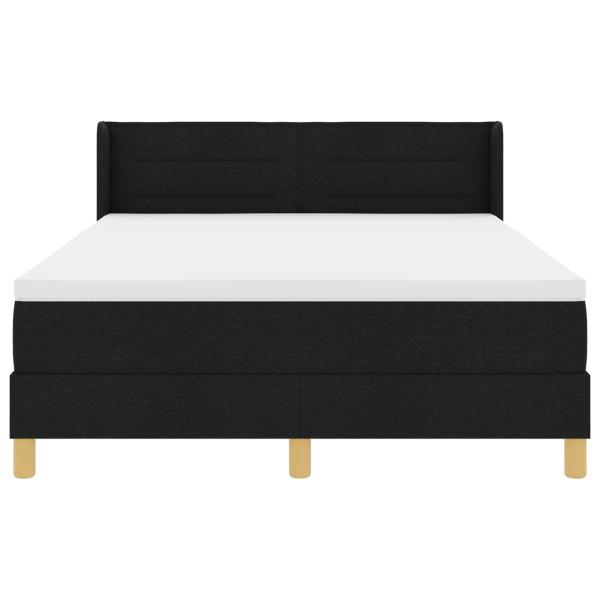 Boxspringbett Schwarz und Weiß und Schwarz 160 x 200 cm Stoff