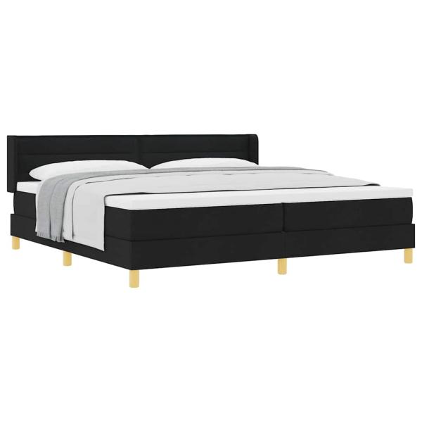 Boxspringbett Schwarz und Weiß und Schwarz 200 x 200 cm