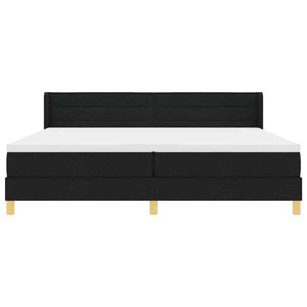 Boxspringbett Schwarz und Weiß und Schwarz 200 x 200 cm