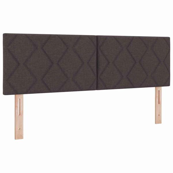 Boxspringbett mit Kopfteil Dunkelbraun 200 x 140 cm Stoff