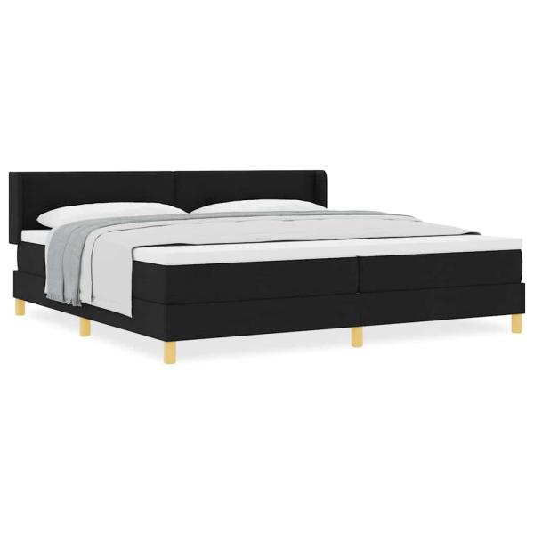 Boxspringbett mit Kopfteil Schwarz 200 x 200 cm